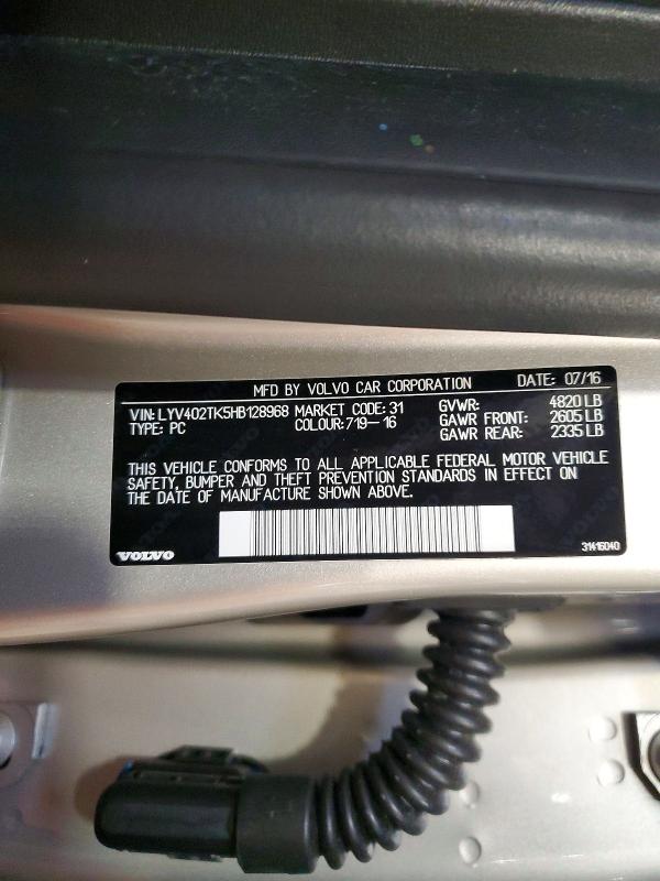Продажа на аукционе авто 2017 Volvo S60, vin: LYV402TK5HB128968, номер лота: 57667096
