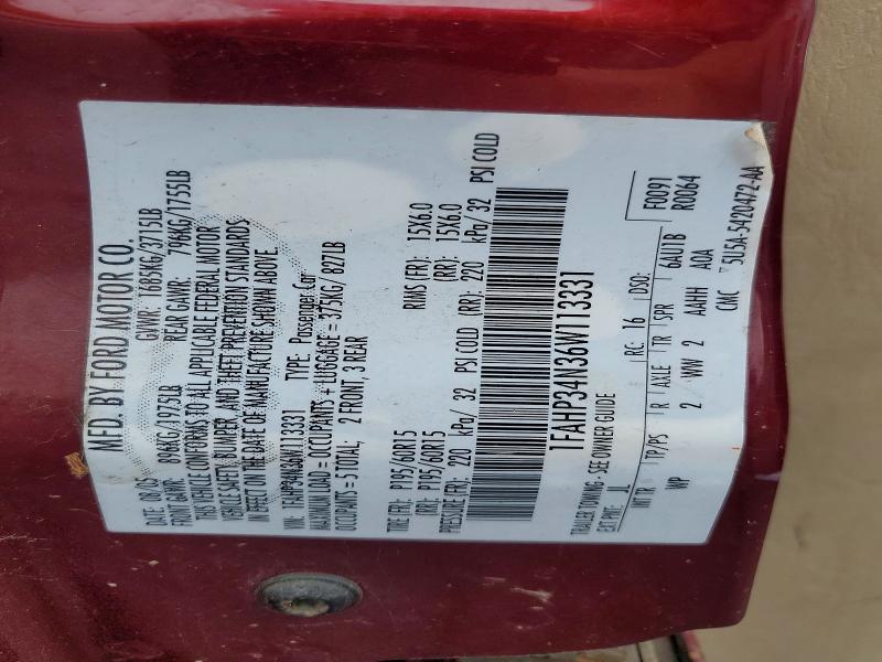 2006 Ford Focus მანქანა იყიდება აუქციონზე, vin: 1FAHP34N36W113331, აუქციონის ნომერი: 56754886