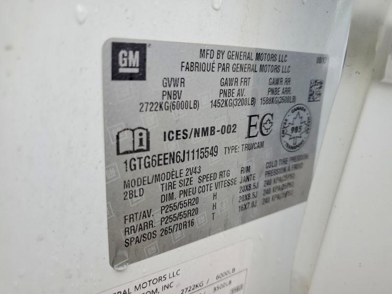 Продажа на аукционе авто 2018 Gmc Canyon, vin: 1GTG6EEN6J1115549, номер лота: 56880546