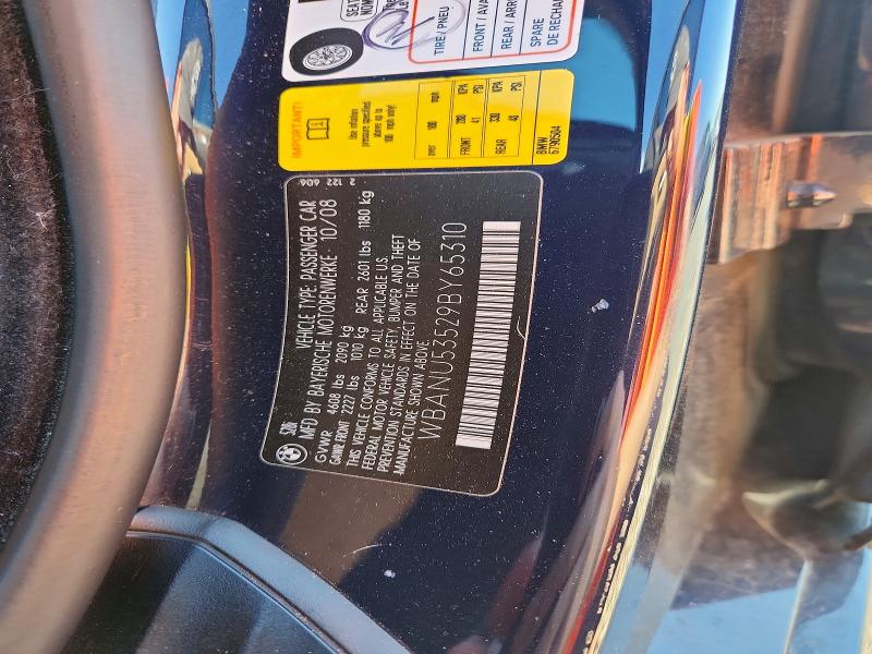 56571046 :رقم المزاد ، WBANU53529BY65310 vin ، 2009 Bmw 528 مزاد بيع