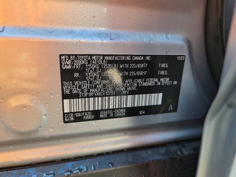 Aukcja sprzedaży 2024 Toyota Rav4, vin: 2T3P1RFVXRC412701, numer aukcji: 55048016
