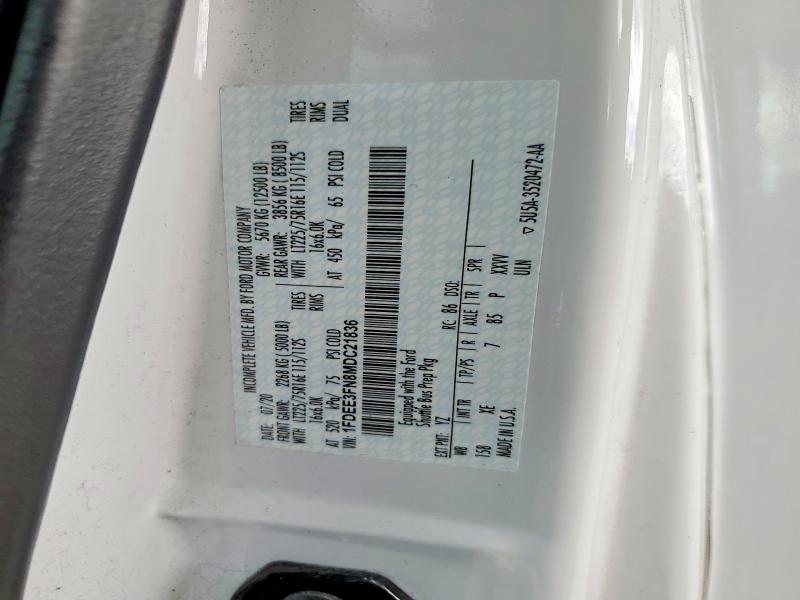 Продаж на аукціоні авто 2021 Ford Econoline E350, vin: 1FDEE3FN8MDC21836, номер лоту: 57604716