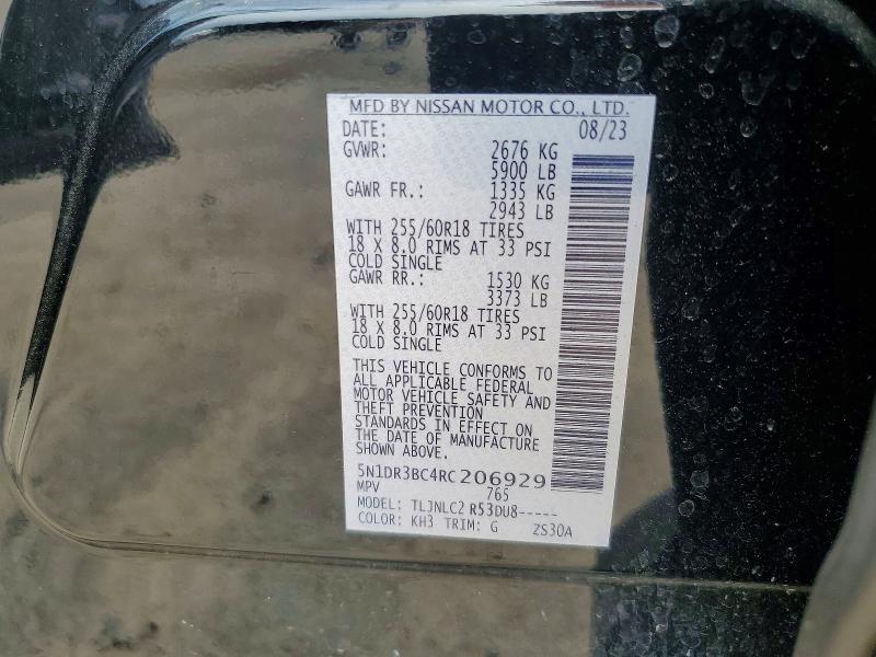 Продаж на аукціоні авто 2024 Nissan Pathfinder, vin: 5N1DR3BC4RC206929, номер лоту: 55865216