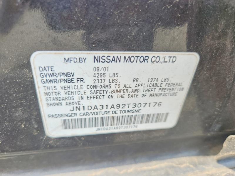 2002 Nissan Maxima მანქანა იყიდება აუქციონზე, vin: JN1DA31A92T307176, აუქციონის ნომერი: 58558226