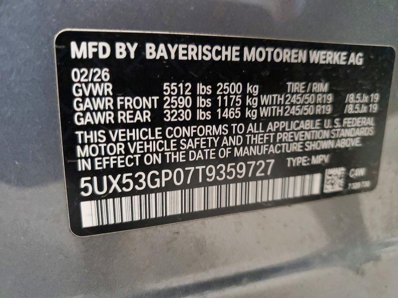 Продажа на аукционе авто 2026 Bmw X3, vin: 5UX53GP07T9359727, номер лота: 58778576