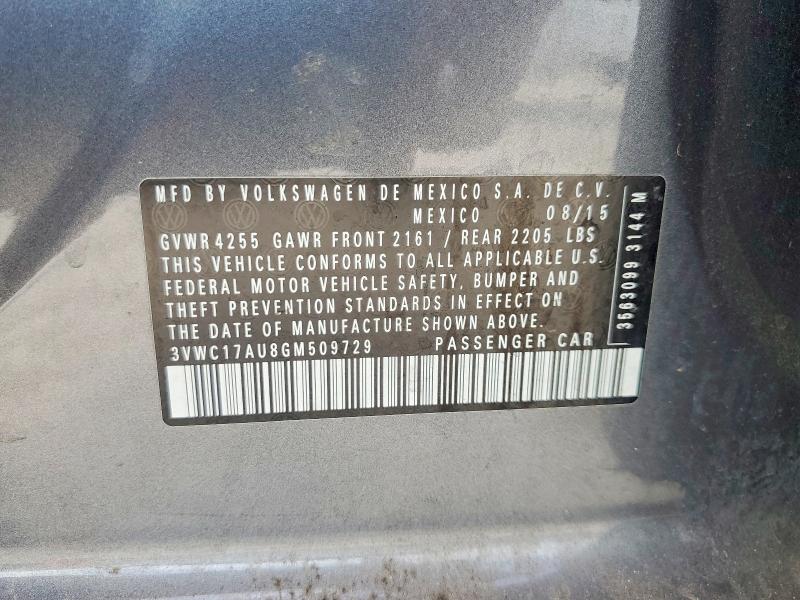 Aukcja sprzedaży 2016 Volkswagen Golf Sportwagen, vin: 3VWC17AU8GM509729, numer aukcji: 58132816