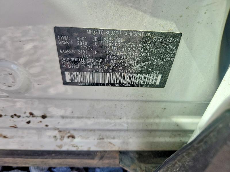 2026 Subaru Forester მანქანა იყიდება აუქციონზე, vin: 4S4SLDB66T3058251, აუქციონის ნომერი: 58013136