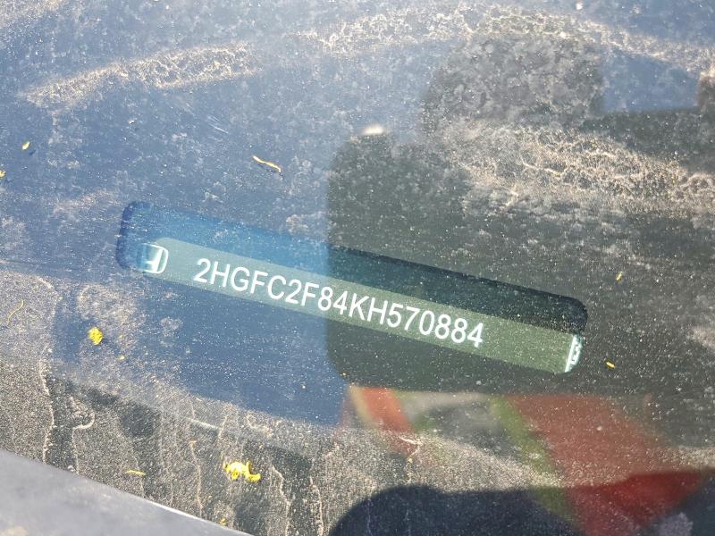 Aukcja sprzedaży 2019 Honda Civic, vin: 2HGFC2F84KH570884, numer aukcji: 57591526