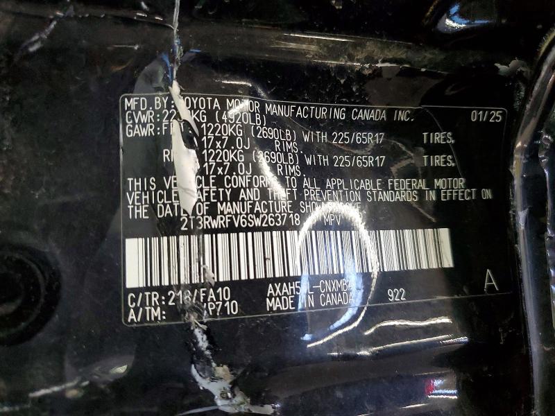 Продаж на аукціоні авто 2025 Toyota Rav4 Hybrid, vin: 2T3RWRFV6SW263718, номер лоту: 55849886