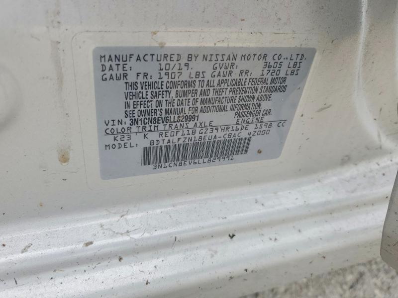 Продаж на аукціоні авто 2020 Nissan Versa, vin: 3N1CN8EV6LL829991, номер лоту: 58741776