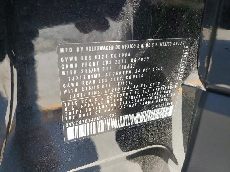 Продажа на аукционе авто 2023 Volkswagen Taos, vin: 3VVCX7B24PM365502, номер лота: 56712006