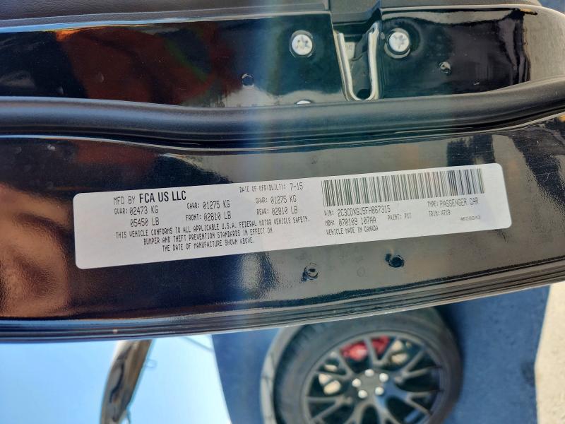 2015 Dodge Charger მანქანა იყიდება აუქციონზე, vin: 2C3CDXGJ5FH867315, აუქციონის ნომერი: 58605946