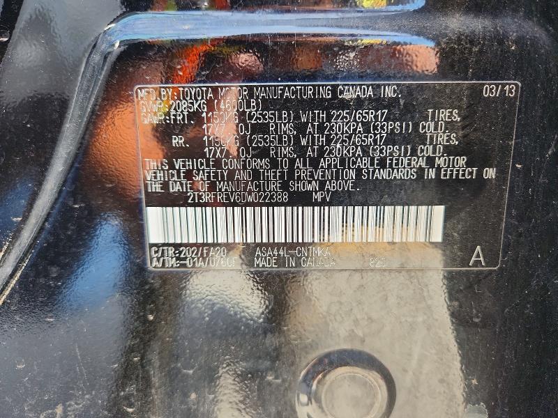 Продажа на аукционе авто 2013 Toyota Rav4, vin: 2T3RFREV6DW022388, номер лота: 58686766