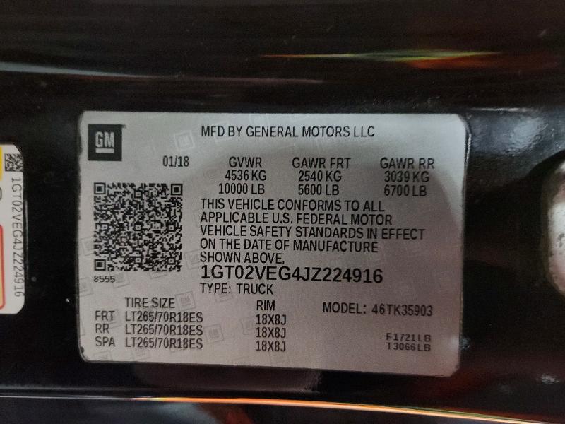 Продаж на аукціоні авто 2018 Gmc Sierra, vin: 1GT02VEG4JZ224916, номер лоту: 56858676