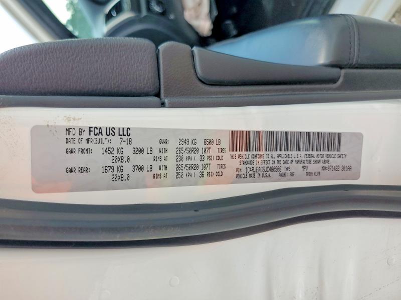 Aukcja sprzedaży 2018 Jeep Grand Cherokee, vin: 1C4RJEAG5JC480906, numer aukcji: 56739156