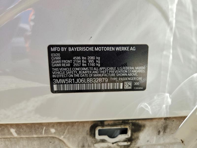 Продажа на аукционе авто 2020 Bmw 330i, vin: 3MW5R1J06L8B32879, номер лота: 58068896