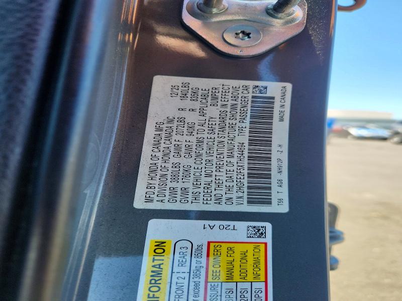 Продажа на аукционе авто 2026 Honda Civic, vin: 2HGFE2F5XTH544694, номер лота: 56871946