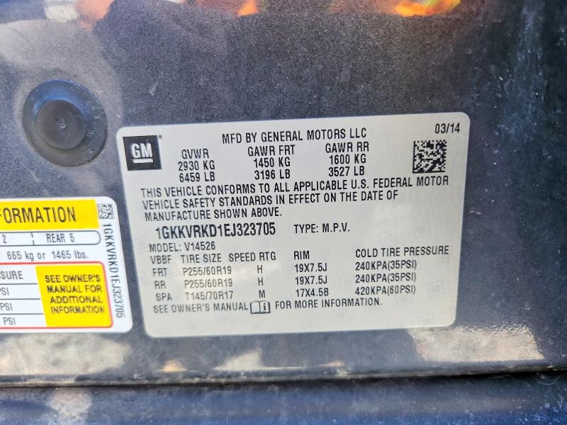 Продаж на аукціоні авто 2014 Gmc Acadia, vin: 1GKKVRKD1EJ323705, номер лоту: 55276766