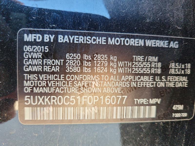 Aukcja sprzedaży 2015 Bmw X5, vin: 5UXKR0C51F0P16077, numer aukcji: 56706686