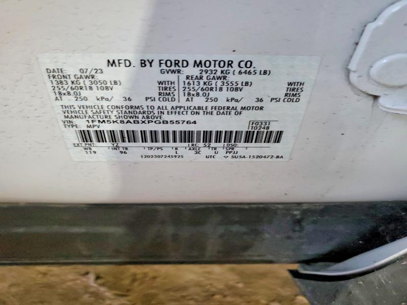Aukcja sprzedaży 2023 Ford Explorer, vin: 1FM5K8ABXPGB55764, numer aukcji: 57320096