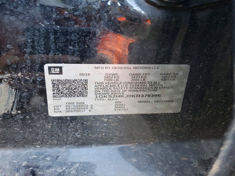 Aukcja sprzedaży 2019 Gmc Yukon Xl, vin: 1GKS2HKJ0KR379396, numer aukcji: 52956796