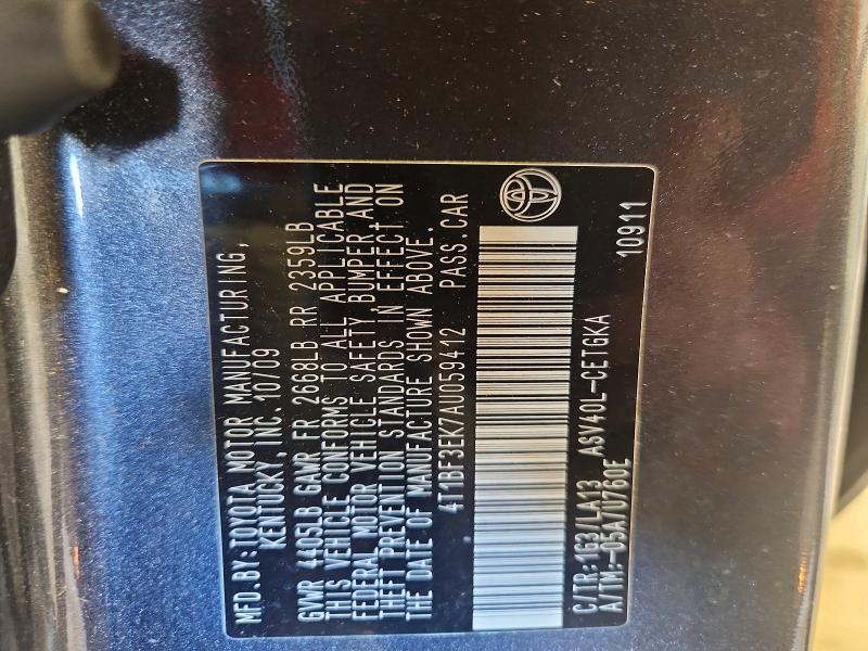 56782546 :رقم المزاد ، 4T1BF3EK7AU059412 vin ، 2010 Toyota Camry مزاد بيع
