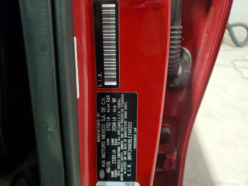 Aukcja sprzedaży 2020 Kia Forte, vin: 3KPF24AD8LE144503, numer aukcji: 58180296