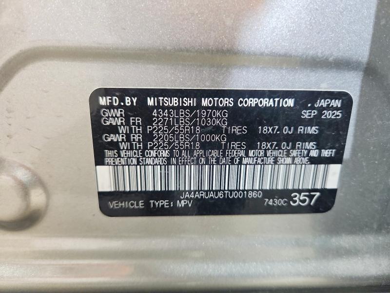 Продаж на аукціоні авто 2026 Mitsubishi Outlander Sport, vin: JA4ARUAU6TU001860, номер лоту: 55801796