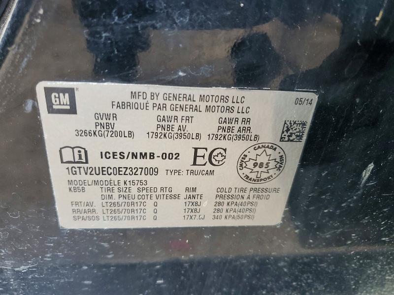 58527446 :رقم المزاد ، 1GTV2UEC0EZ327009 vin ، 2014 Gmc Sierra مزاد بيع
