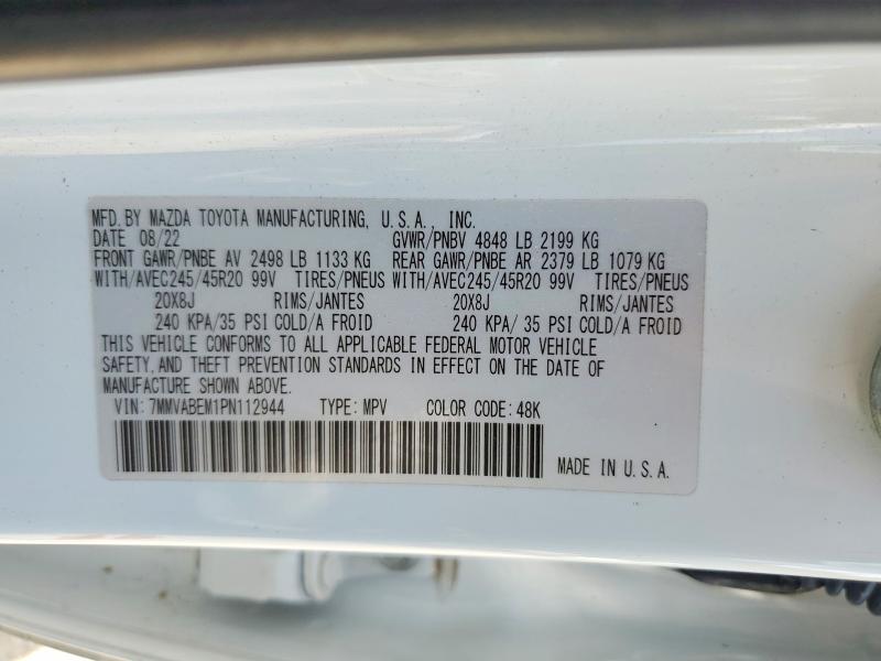 56973386 :رقم المزاد ، 7MMVABEM1PN112944 vin ، 2023 Mazda Cx-50 مزاد بيع