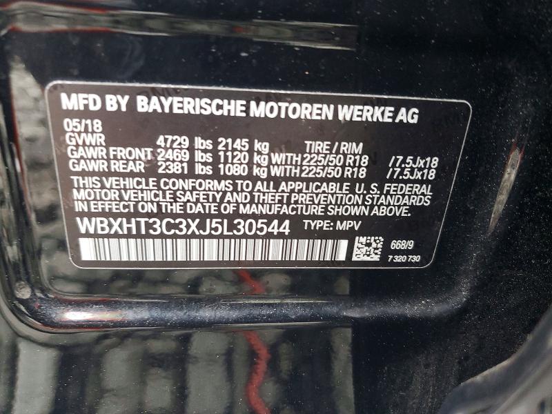 Aukcja sprzedaży 2018 Bmw X1, vin: WBXHT3C3XJ5L30544, numer aukcji: 58528996