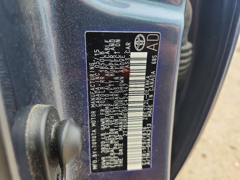 2015 Toyota Corolla მანქანა იყიდება აუქციონზე, vin: 2T1BURHE0FC424147, აუქციონის ნომერი: 57717356