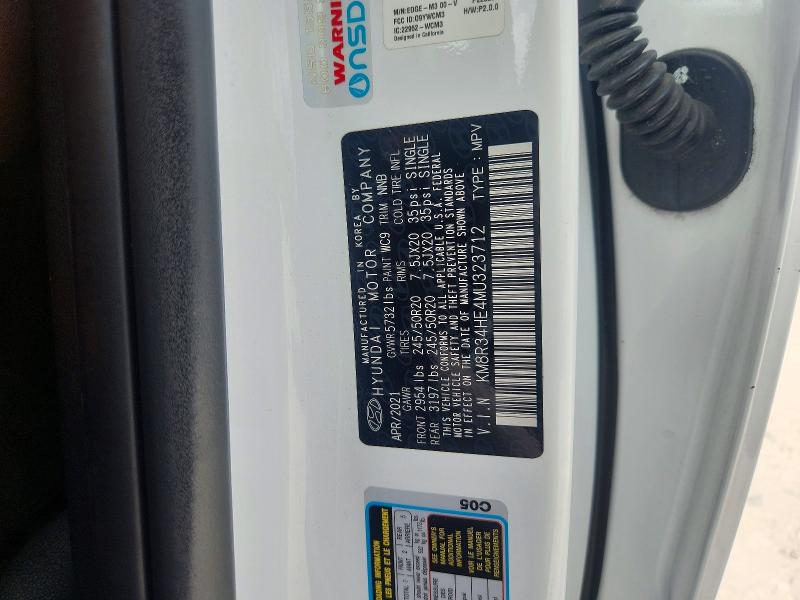 Aukcja sprzedaży 2021 Hyundai Palisade, vin: KM8R34HE4MU323712, numer aukcji: 59174196