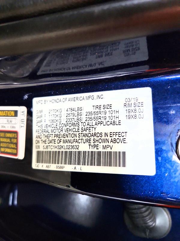 Aukcja sprzedaży 2019 Acura Rdx, vin: 5J8TC1H32KL023632, numer aukcji: 58131646