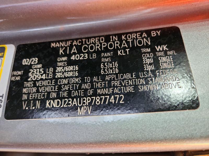 Продажа на аукционе авто 2023 Kia Soul, vin: KNDJ23AU3P7877472, номер лота: 56977006