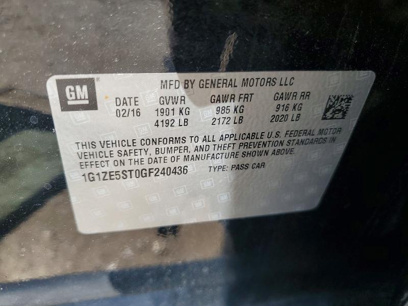 Aukcja sprzedaży 2016 Chevrolet Malibu, vin: 1G1ZE5ST0GF240436, numer aukcji: 55640566
