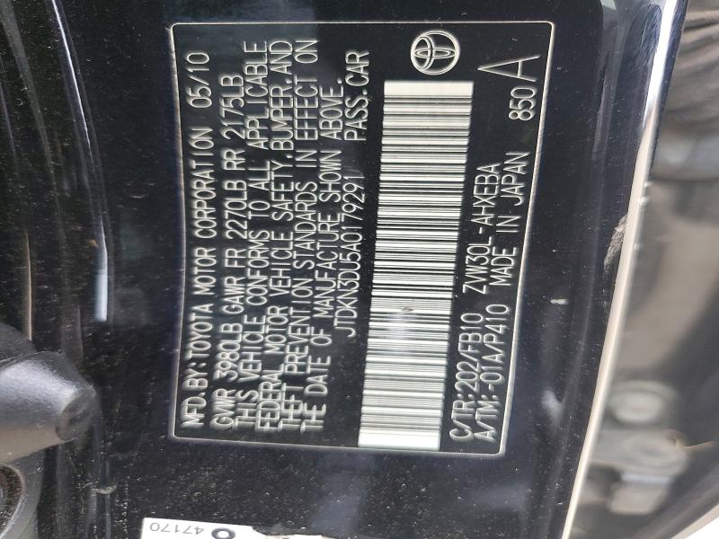 Продаж на аукціоні авто 2010 Toyota Prius, vin: JTDKN3DU5A0179291, номер лоту: 56071306