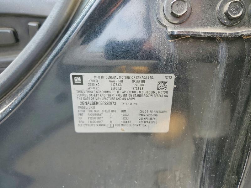 Aukcja sprzedaży 2014 Chevrolet Equinox, vin: 2GNALBEK0E6220973, numer aukcji: 56888276