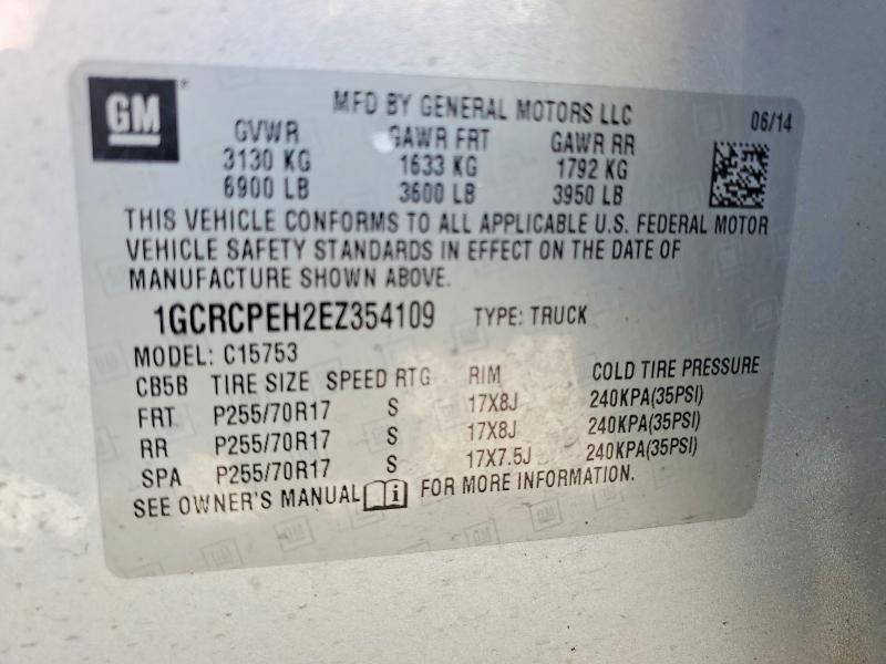 Aukcja sprzedaży 2014 Chevrolet Silverado, vin: 1GCRCPEH2EZ354109, numer aukcji: 55615386