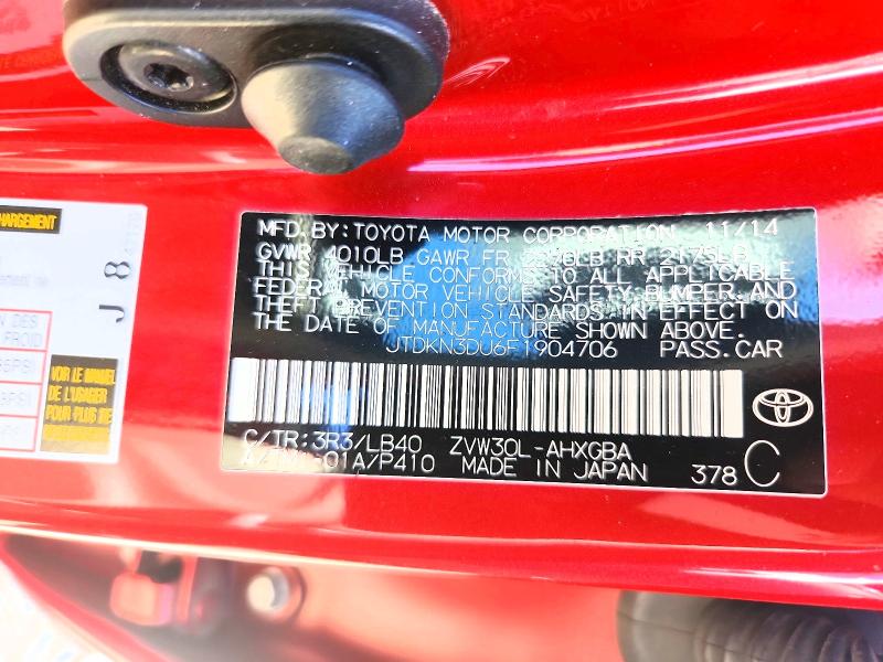 Продаж на аукціоні авто 2015 Toyota Prius, vin: JTDKN3DU6F1904706, номер лоту: 55792466