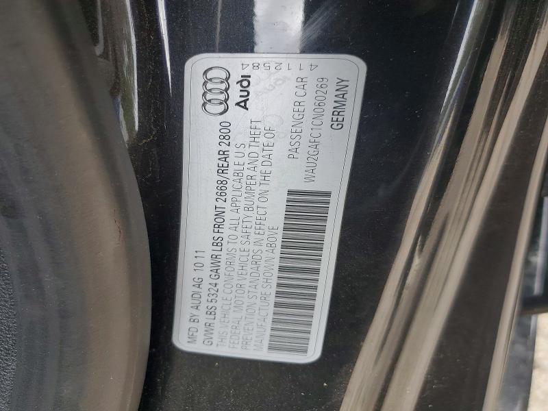 Продажа на аукционе авто 2012 Audi A7, vin: WAU2GAFC1CN060269, номер лота: 56781756