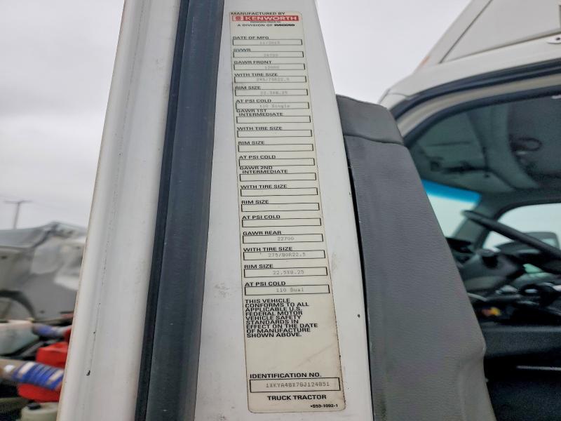 2016 Kenworth T680 მანქანა იყიდება აუქციონზე, vin: 1XKYA48X7GJ124851, აუქციონის ნომერი: 57911836