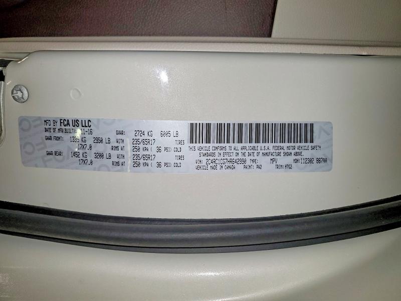 Aukcja sprzedaży 2017 Chrysler Pacifica, vin: 2C4RC1CG7HR642990, numer aukcji: 55975096