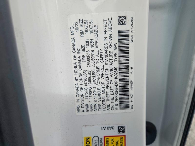 Продаж на аукціоні авто 2023 Honda Cr-v, vin: 2HKRS4H4XPH402640, номер лоту: 55457554
