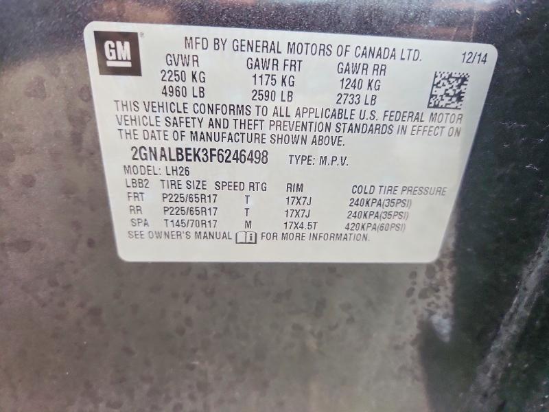 Продажа на аукционе авто 2015 Chevrolet Equinox, vin: 2GNALBEK3F6246498, номер лота: 57500326