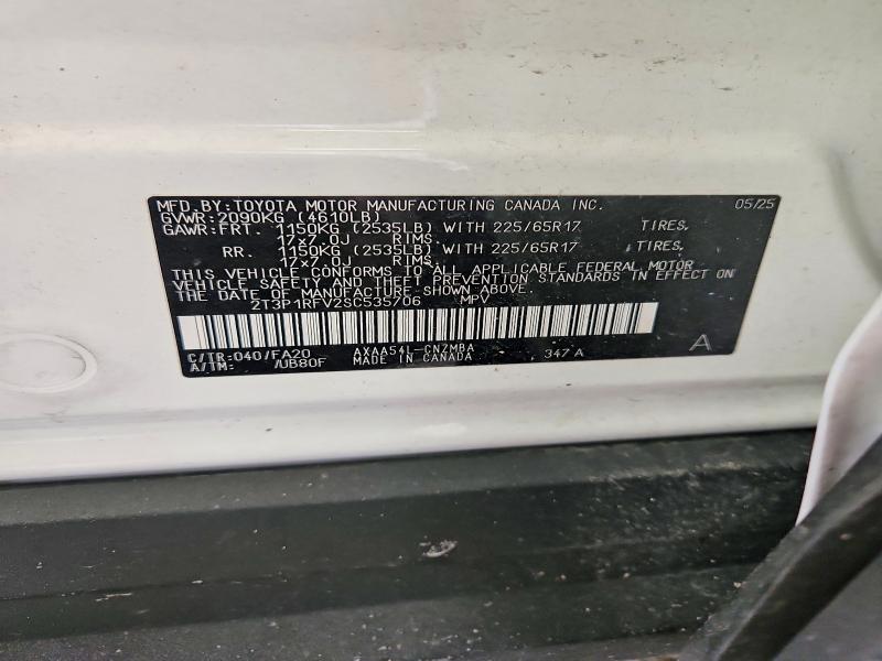 55556276 :رقم المزاد ، 2T3P1RFV2SC535706 vin ، 2025 Toyota Rav4 مزاد بيع