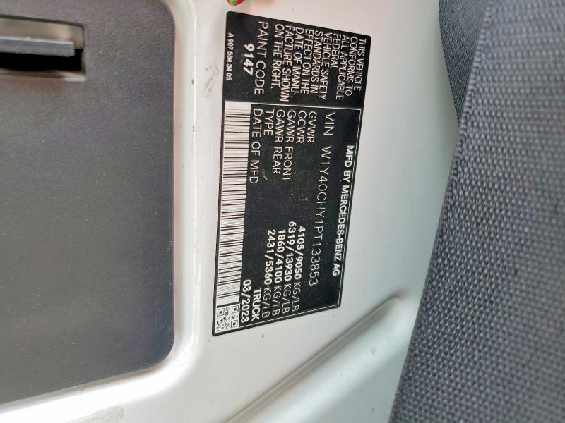 2023 Mercedes-benz Sprinter მანქანა იყიდება აუქციონზე, vin: W1Y40CHY1PT133853, აუქციონის ნომერი: 57916496