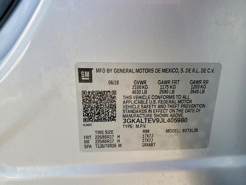 Aukcja sprzedaży 2018 Gmc Terrain, vin: 3GKALTEV9JL405980, numer aukcji: 56805486