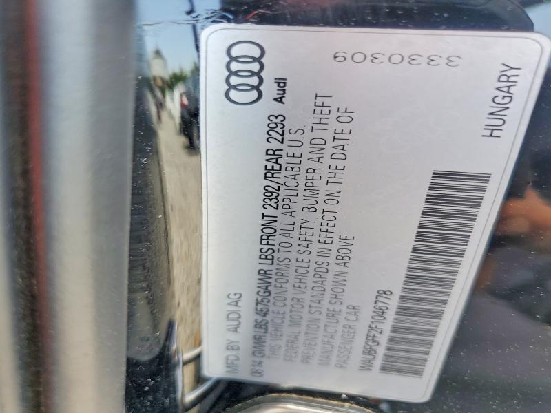 Aukcja sprzedaży 2015 Audi A3, vin: WAUBFGFF2F1046778, numer aukcji: 58930226