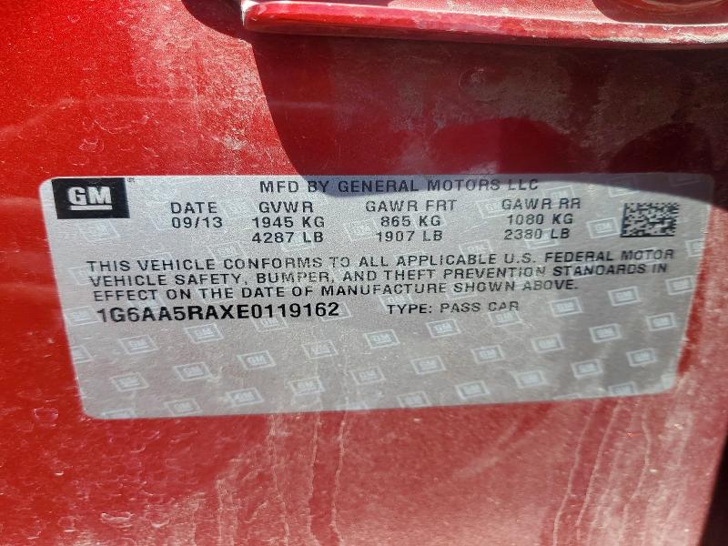 Auction sale of the 2014 Cadillac Ats, vin: 1G6AA5RAXE0119162, lot number: 57639946